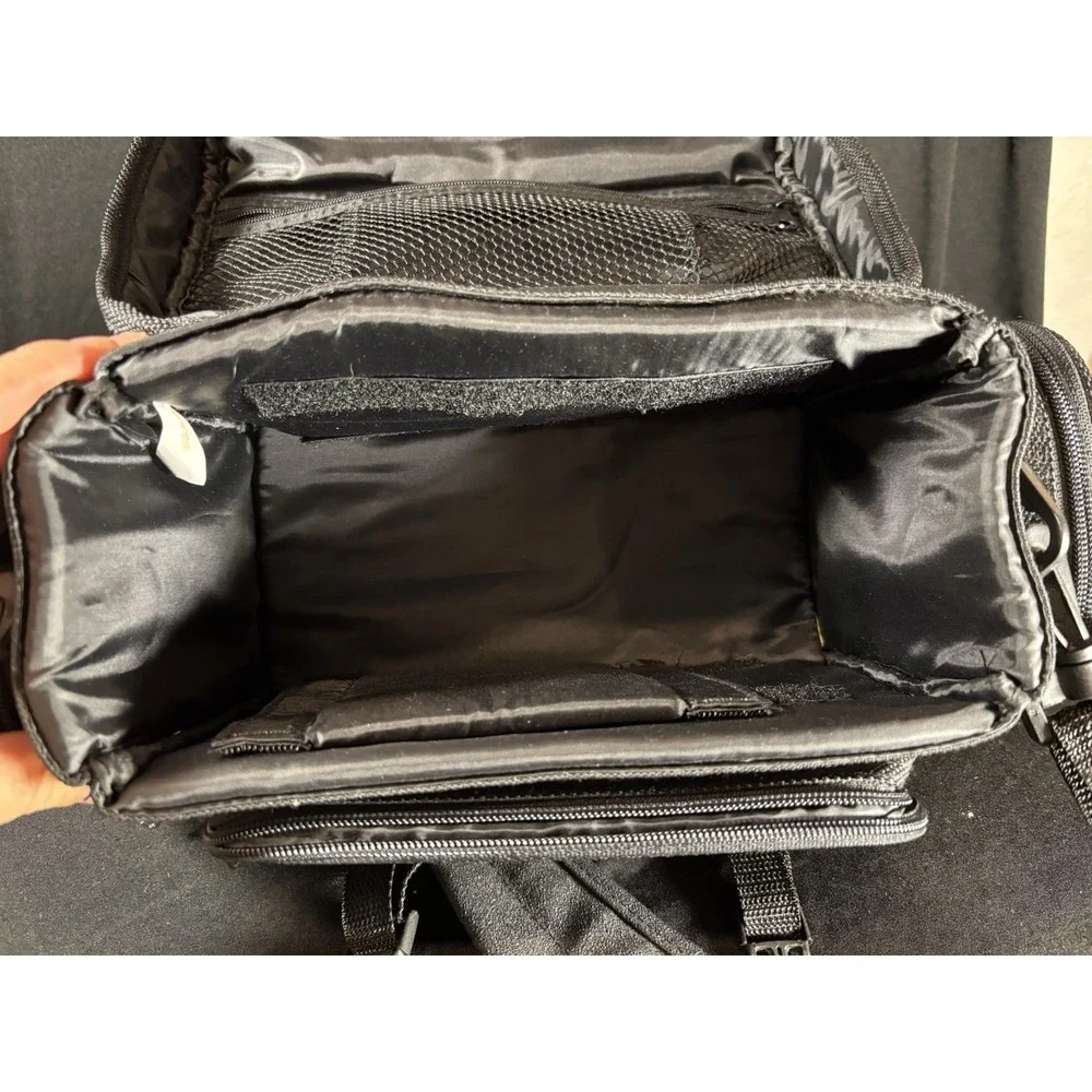 Ambico Black Nylon Padded Camera Bag W/Strap